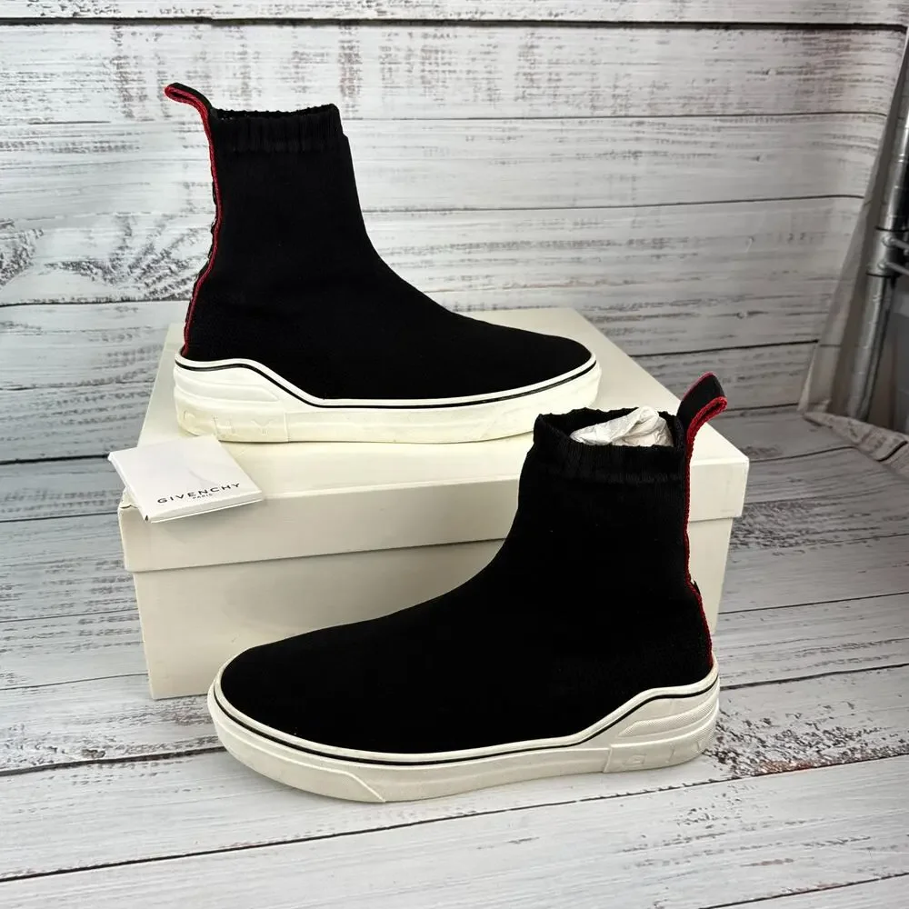 Givenchy George V Mid Sock Mens EU 40 US 7 Sneaker Black White